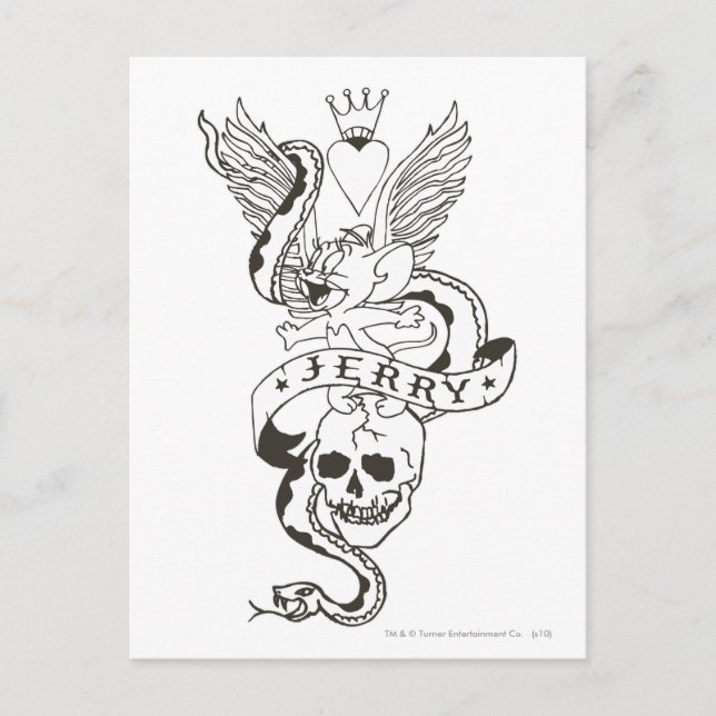Jerry Twisted Tattoo 1 Postkarte (Vorderseite)