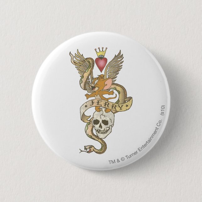Jerry Twisted Tattoo 2 Button (Vorderseite)