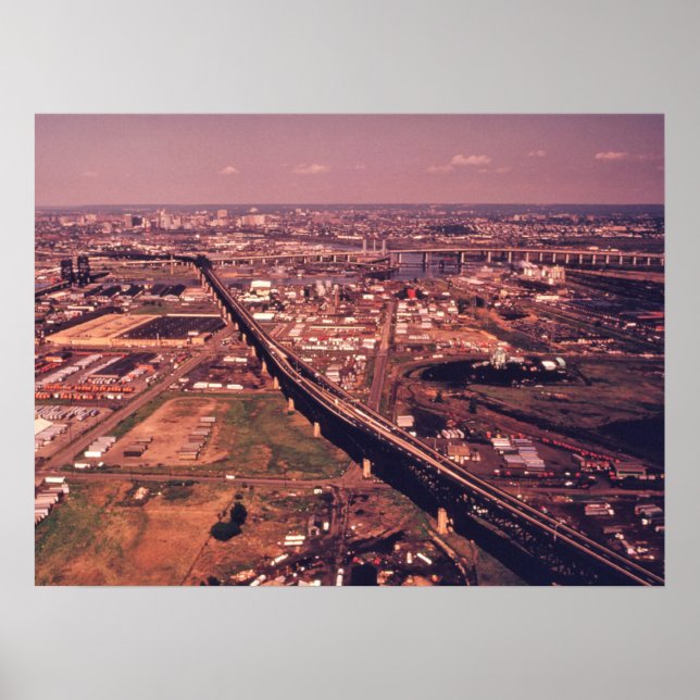Jersey City, New Jersey, 1974, Luft View Poster (Vorne)