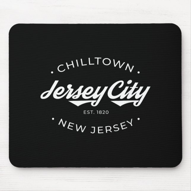 Jersey City New Jersey Chilltown - Black - Small - Mousepad (Vorne)