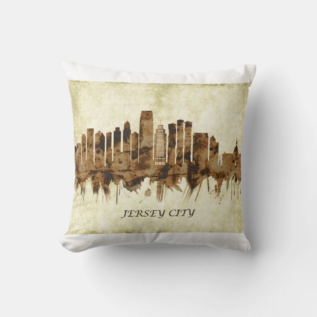 Jersey City New Jersey City Cityscape Kissen (Vorderseite)