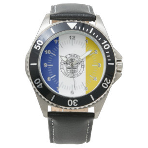 Jersey City (New Jersey) City flagge Watch Armbanduhr