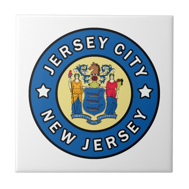 Jersey City New Jersey Fliese (Vorderseite)