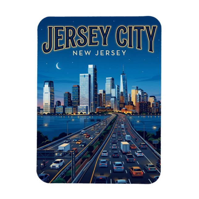 Jersey City New Jersey Magnet (Vertikal)