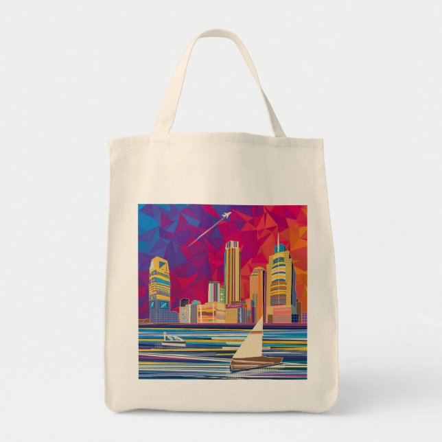 Jersey City Skyline Tasche (Vorne)