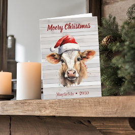 Jersey Cow "Moory Christmas" Faltschachtel Feiertagskarte