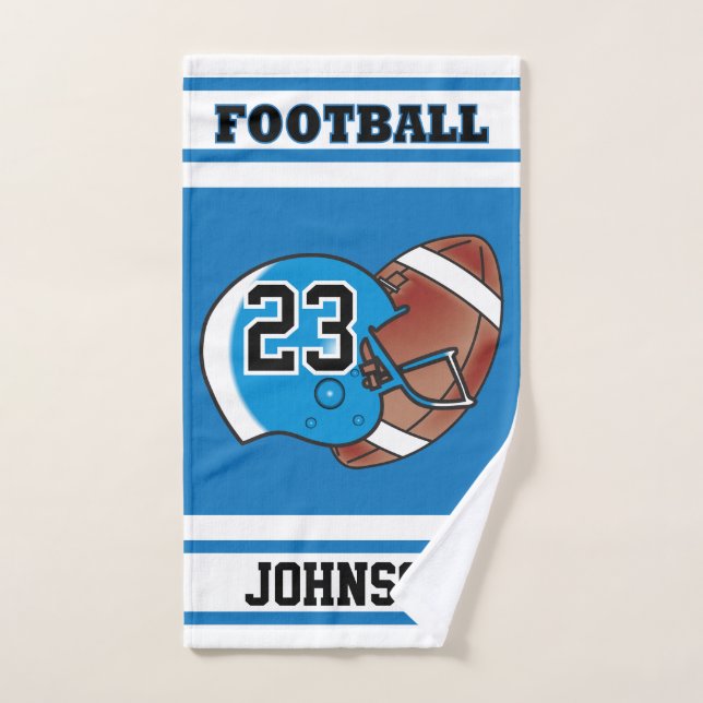 Jersey de football en bande bleue et blanche (Serviette à main)