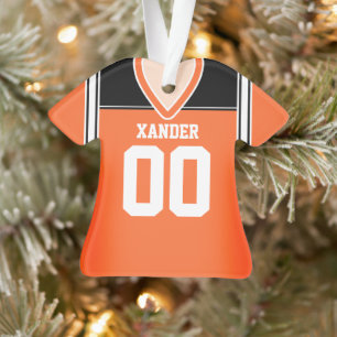 Jersey de football orange/noir/blanc