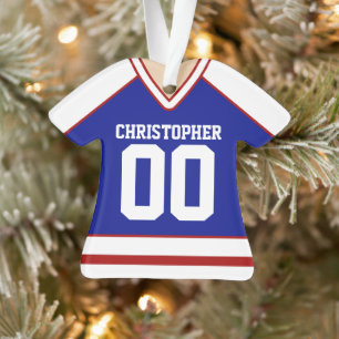 Jersey de hockey sur glace rouge/blanc/bleu