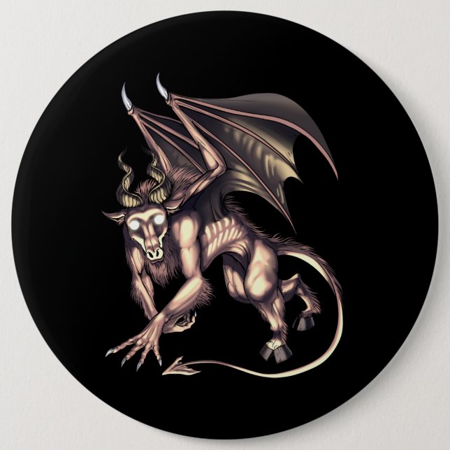 Jersey Devil Cryptid Creature Button (Vorderseite)
