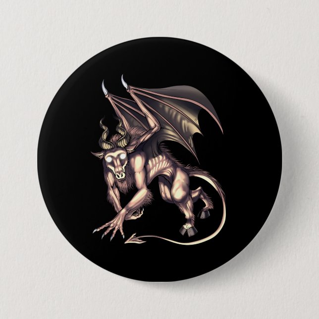 Jersey Devil Cryptid Creature Button (Vorderseite)