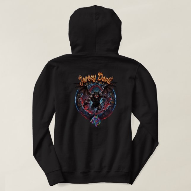 Jersey Devil Horror Emblem Hoodie (Design Rückseite)