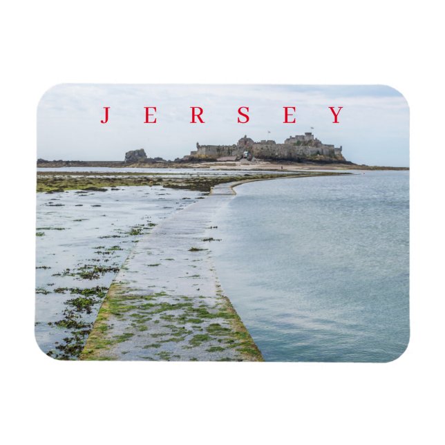 Jersey Elizabeth Castle Kauseway-Ansichtsmagnet Magnet (Horizontal)
