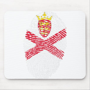 Jersey Flag Fingerprint Country Prix Identity Mousepad