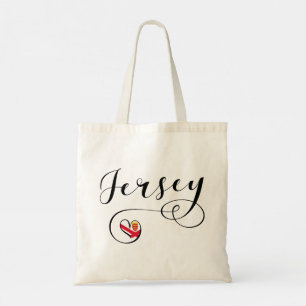 Jersey Flag Heart, Kanalinseln Tragetasche