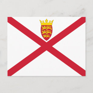 Jersey-Flagge Postkarte