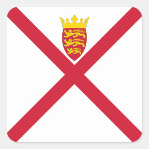 Jersey-Flagge Quadratischer Aufkleber