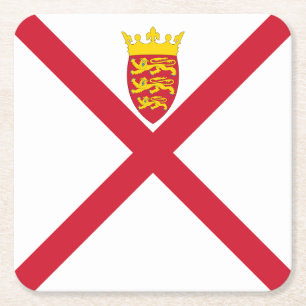 Jersey-Flagge Rechteckiger Pappuntersetzer