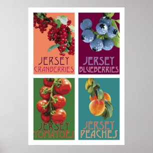 Jersey Fruits Poster