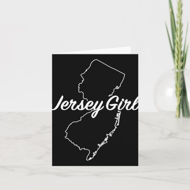 Jersey Girl New Jersey  Karte (Vorderseite)