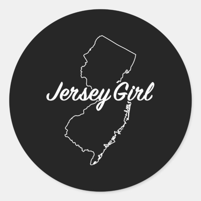 Jersey Girl New Jersey  Runder Aufkleber (Vorderseite)