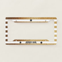 Jersey Girl - Schwarzer Star-Lizenzrahmen