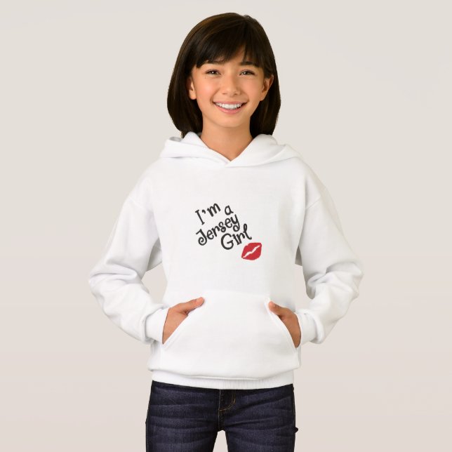 Jersey Girl Sweat - shirt à capuche de repoussage  (Devant entier)