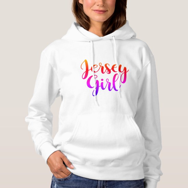 Jersey Girl Sweat - shirt à capuche N.J. New Jerse (Devant)