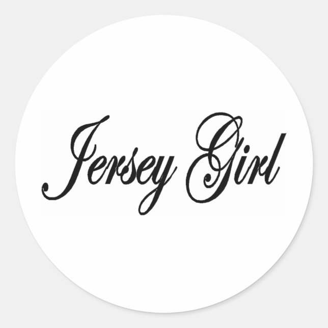 Jersey Girls Runder Aufkleber (Vorderseite)