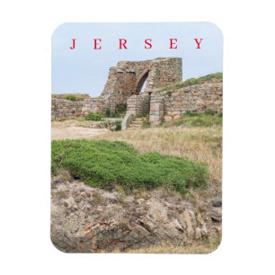 Jersey Grosnez Burgruine Aussicht Kühlschrankmagne Magnet