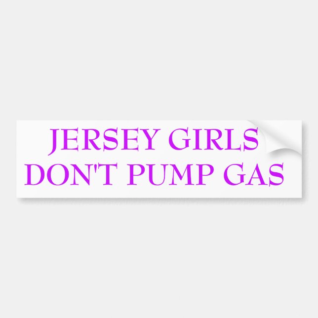 JERSEY-MÄDCHEN PUMPEN NICHT GAS AUTOAUFKLEBER (Vorne)