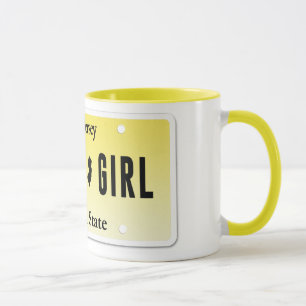 Jersey-Mädchen-Tasse Tasse