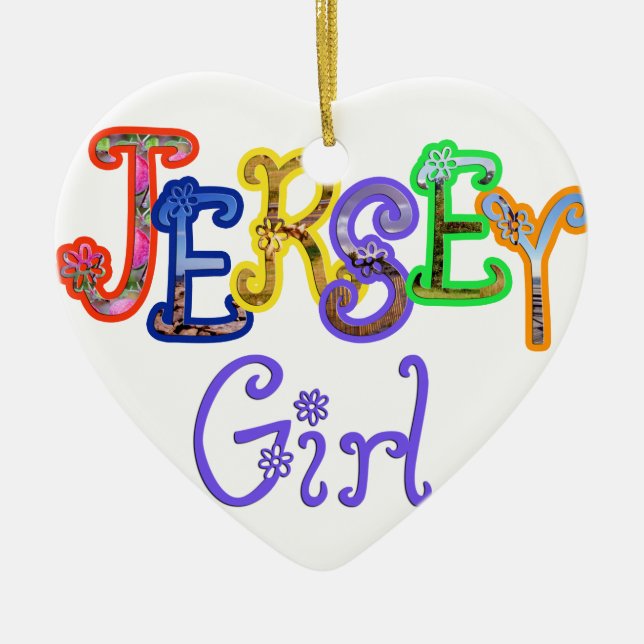 Jersey-Mädchen-Verzierung Keramik Ornament (Vorne)