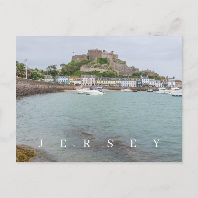 Jersey Mont Orgueil Burg - Aussicht Postkarte (Vorderseite)