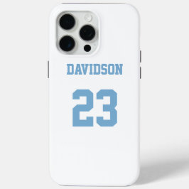 Jersey Name Number Light Blue White Case-Mate iPhone Hülle