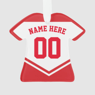 Jersey Name Number Ornament Template Hockey Soccer