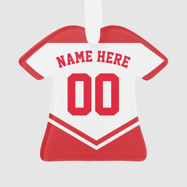 Jersey Name Number Ornament Template Hockey Soccer (Rückseite)