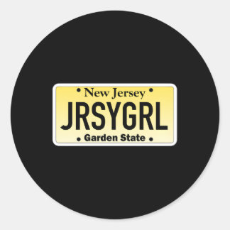 Jersey New Jersey License Plate Runder Aufkleber