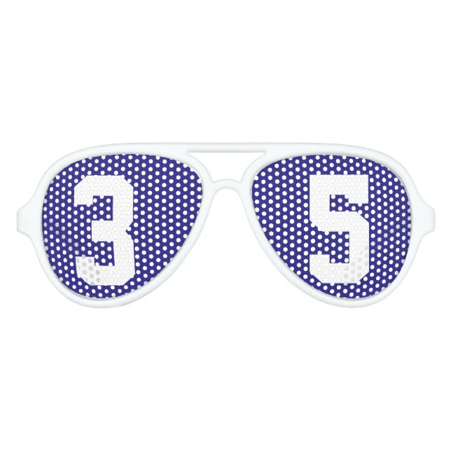 Jersey Number Team Spirit Partybrille (Vorderseite)