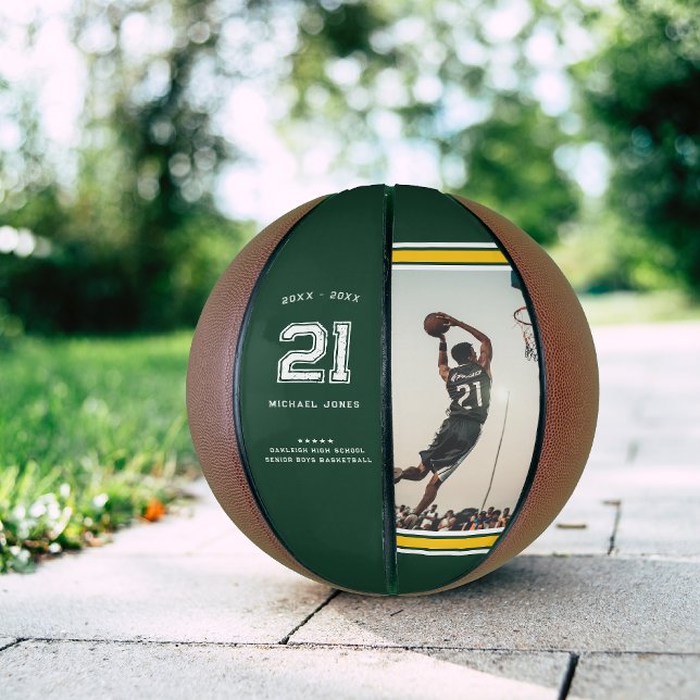 Jersey-Nummer | Monogramm für den grünen Abschluss Basketball (Von Creator hochgeladen)