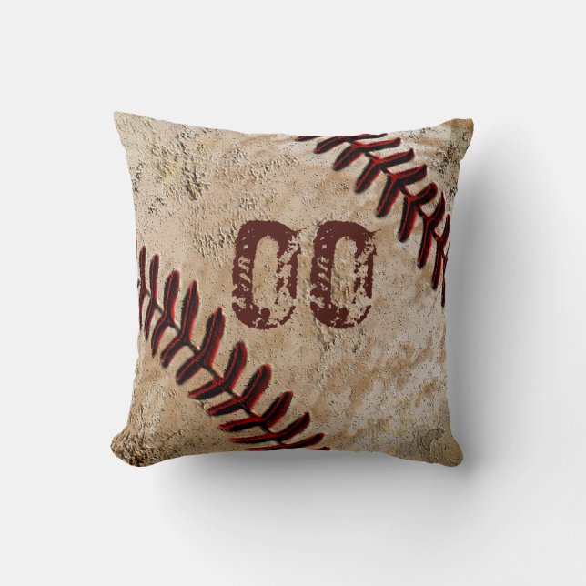 JERSEY-NUMMER Personalisierten Baseball-Kissen Kissen (Vorderseite)