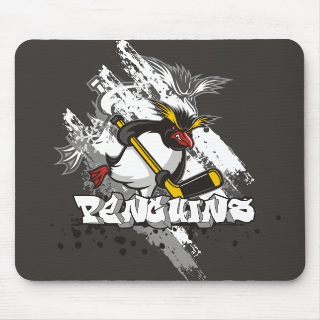 Jersey-Pinguin-Graffiti-Mausunterlage Mousepad (Vorne)