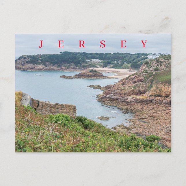 Jersey Portelet Bay View Postkarte (Vorderseite)