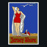 Jersey Shore Art Deco Vintag Poster<br><div class="desc">New Jersey Shore,  Vintag</div>