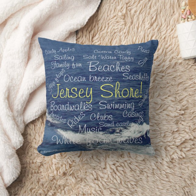 Jersey Shore Beach Vague de Coussin de tranquillit (Couverture)