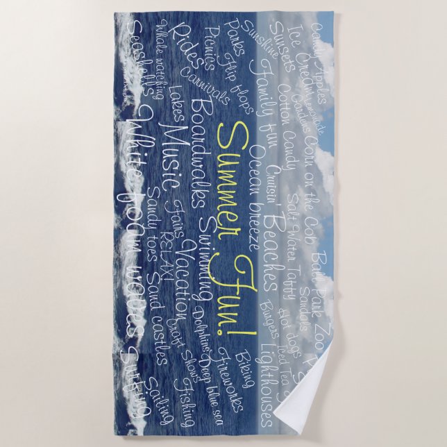 Jersey Shore Fun Things to Do Strandtuch (Vorderseite)