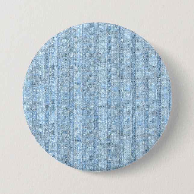 Jersey-Streifenmuster in Babyblau  Button (Vorderseite)