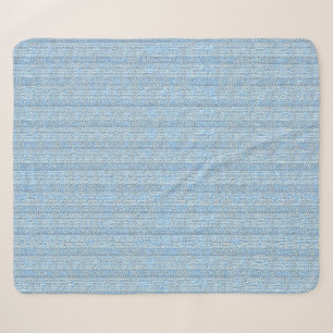 Jersey-Streifenmuster in Babyblau Sherpadecke