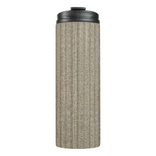 Jersey-Streifenmuster in sanftem Beige Thermosbecher