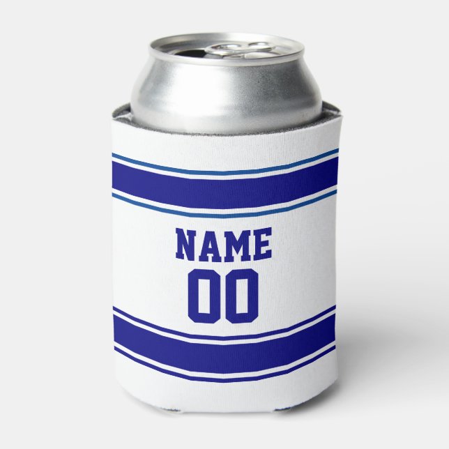 Jersey Style Individuelle Name and Number Navy Blu Dosenkühler (Kanne Vorderseite)